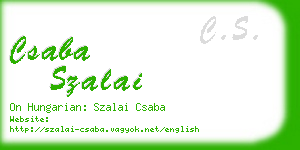 csaba szalai business card